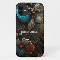 Dreamlike Bronze and Azure Metal