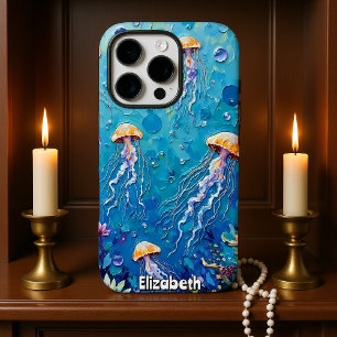 Dreamlike Depths: Jellyfish Fantasy iPhone 16 Pro Case