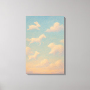 Dreamlike Pastel Animal Clouds Canvas Print