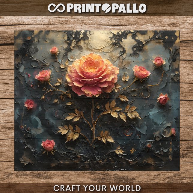 Dreamlike Roses - Decoupage  Wrapping Paper Sheet (Creator Uploaded)