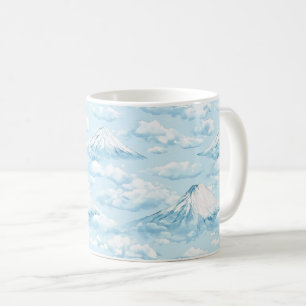 Dreamlike Snow Mountains - Soft Blue White Coffee Mug
