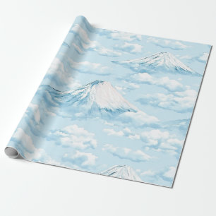 Dreamlike Snow Mountains - Soft Blue White Wrapping Paper