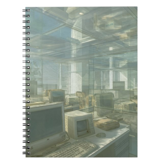 Dreamlike Vintage Glass Office Notebook (Front)