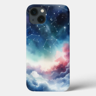 Dreamlike Watercolor Night Sky iPhone 13 Case