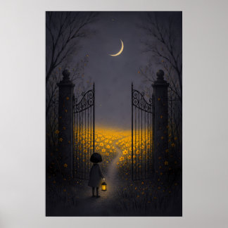 Dreamlike Yellow Garden Gate Wall Art