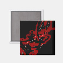 Dreams and Nightmares Red Abstract Fluid Art