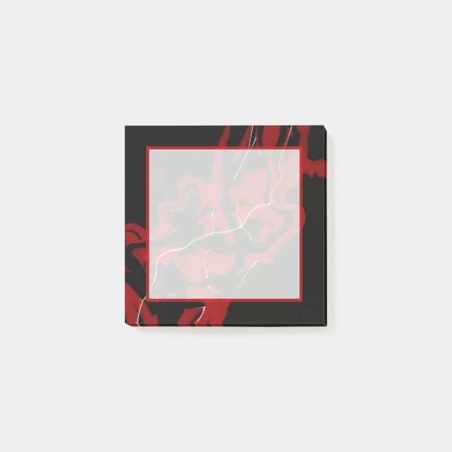 Dreams and Nightmares Red Abstract Fluid Art Post-it Notes (Front)
