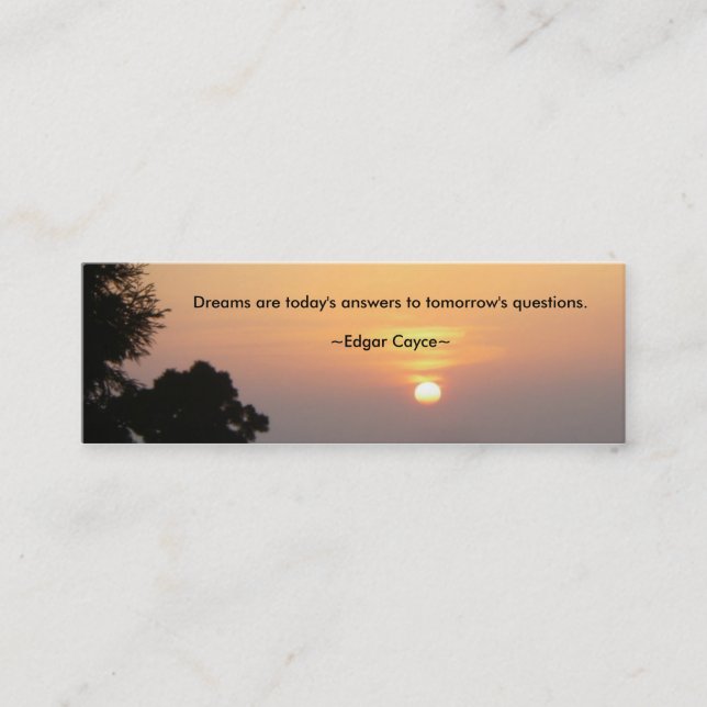 Dreams are..../ Bookmark Mini Business Card (Front)