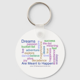 Dreams Are Meant to Happen (bright) Key Ring