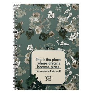 Dreams become plans notebook