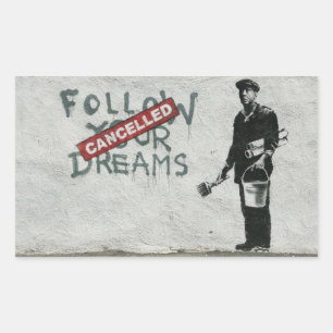 Dreams Cancelled Rectangular Sticker