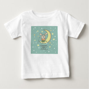 Dreams Come True   Bunny on the Moon Baby T-Shirt