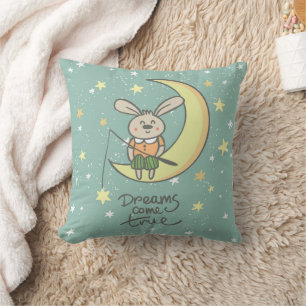 Dreams Come True   Bunny on the Moon Cushion