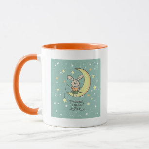 Dreams Come True   Bunny on the Moon Mug