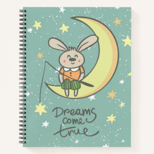 Dreams Come True   Bunny on the Moon Notebook