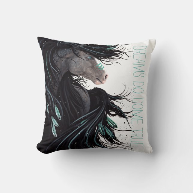 Dreams Come True Horse Pillow by Bihrle (Front)
