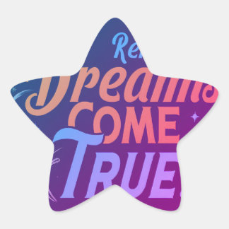 Dreams come true star sticker
