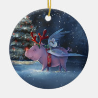 Dreams Come True Unique Flying Pig Christmas