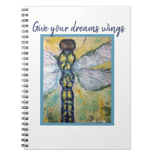 Dreams Dragonfly Art Notebook
