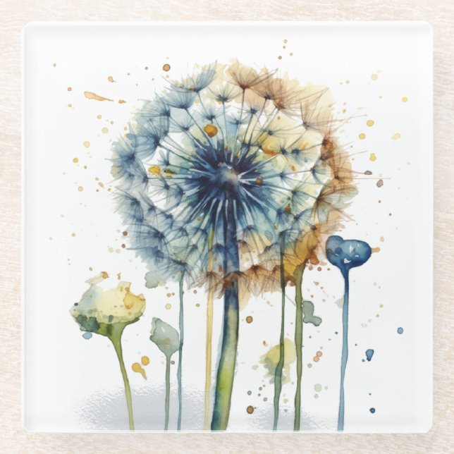 Dreams in Bloom, custom Glass Coaster (Front)