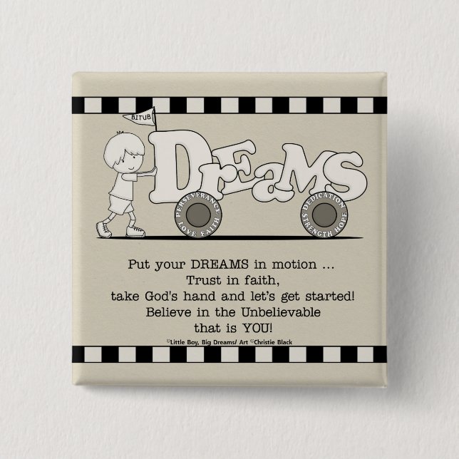 Dreams in Motion 15 Cm Square Badge (Front)