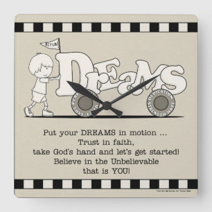 Dreams in Motion Square Wall Clock