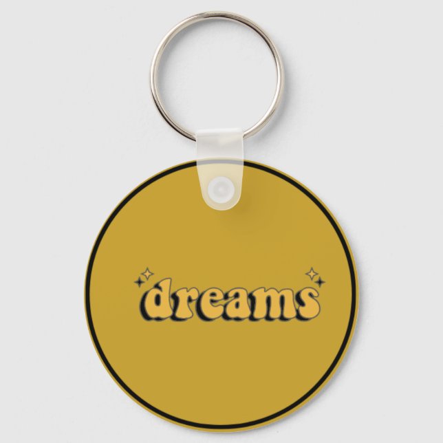 "Dreams in Your Pocket: Encouragement Keychain" Key Ring (Front)