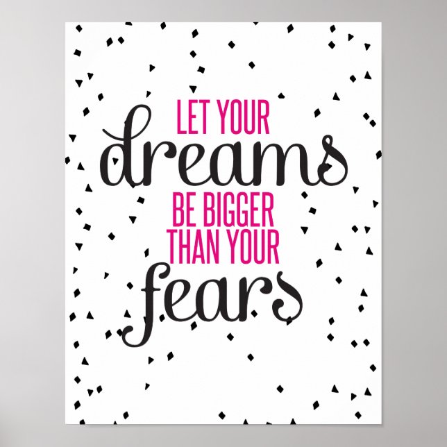 Dreams Inspirational Quote Poster (Front)