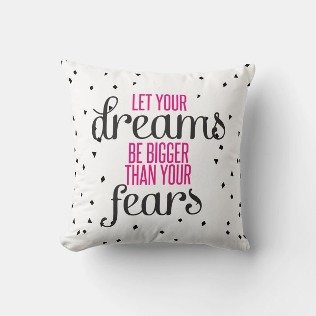 Dreams Motivational Quote Cushion (Front)