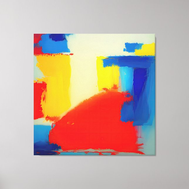"Dreams of Cobalt" Abstract Art Canvas Print (Front)