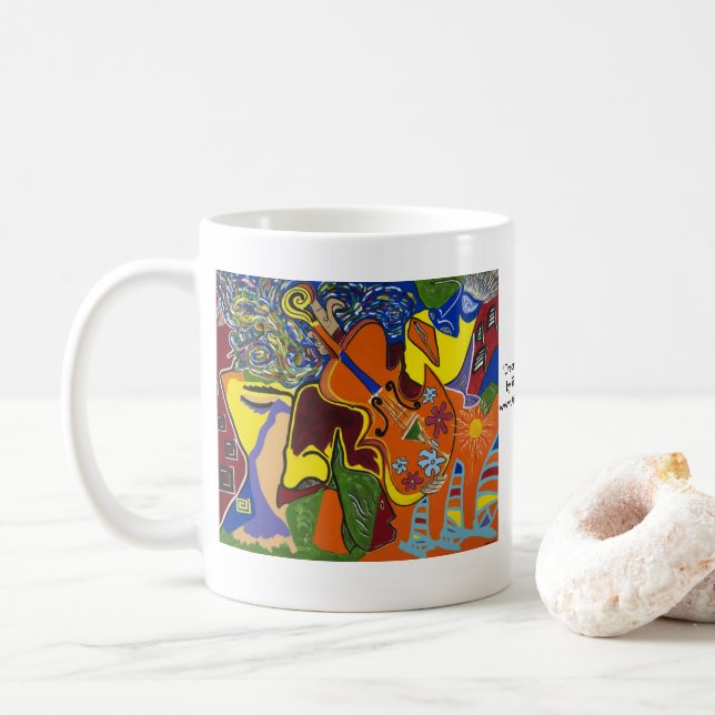 "Dreams of Jamaica" White Mug (With Donut)