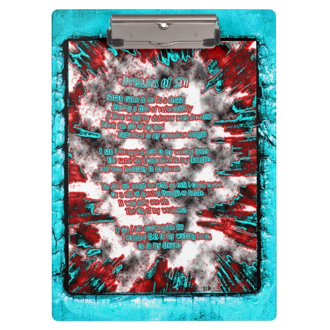 Dreams of Sin Clipboard (Front)
