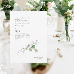 Dreams of Spring Botanical Parents Rounded Wedding Invitation