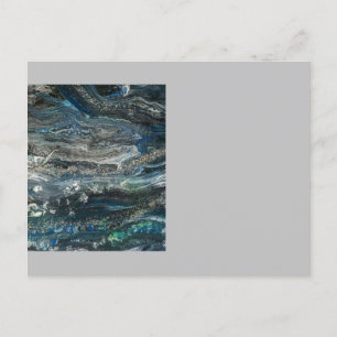 Dreams of the Ocean'19 acrylic painting in grey Postcard