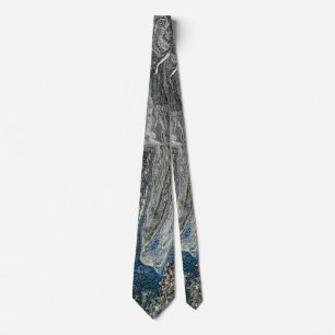 Dreams of the Ocean'19 acrylic painting in grey Tie