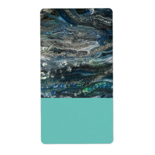 Dreams of the Ocean'20 abstract painting Label
