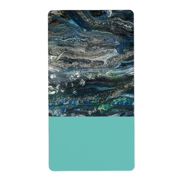 Dreams of the Ocean'20 abstract painting Label (Front)
