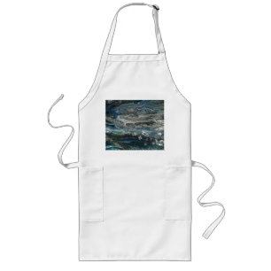 Dreams of the Ocean'20 abstract painting  Long Apr Apron