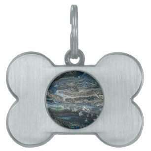 Dreams of the Ocean'20 abstract painting Pet ID Tag