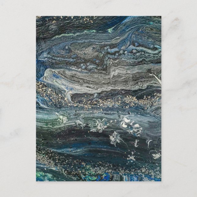 Dreams of the ocean'20 abstract painting  postcard (Front)