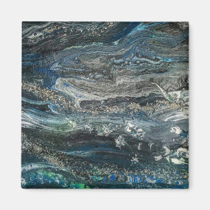 Dreams of the Ocean'20 abstract painting sea grey Magnet