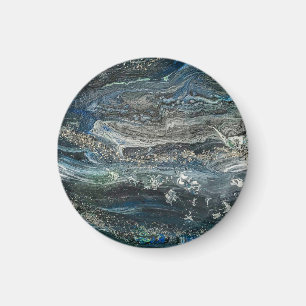Dreams of the Ocean'20 abstract painting sea grey  Magnet