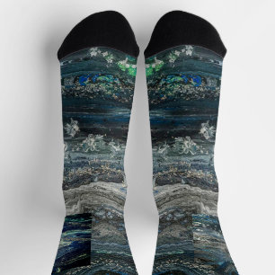 Dreams of the Ocean'20 abstract painting Socks