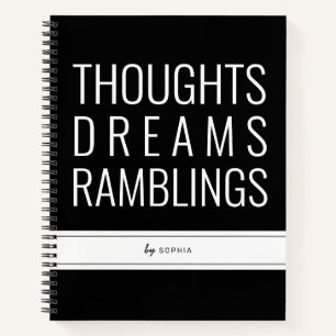 Dreams Ramblings Thoughts Personalised Journal