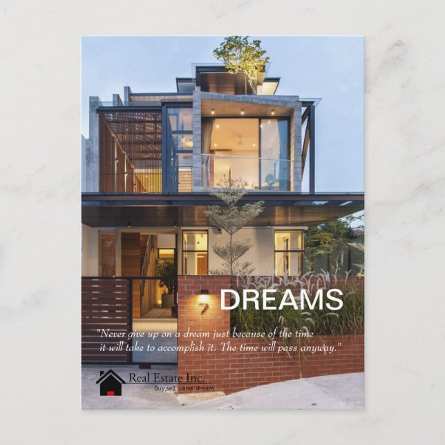 Dreams Real Estate postcard (Front)