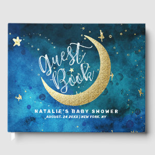 Dreams Really Do Come True Moon Stars Baby Shower Guest Book