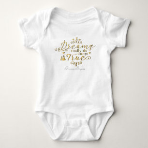 Dreams Really Do Come True Personalised One Piece Baby Bodysuit