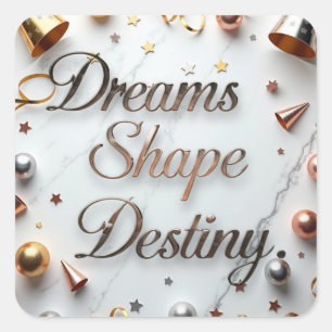Dreams Shape Destiny Square Sticker
