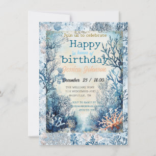 Dreams under the sea invitation