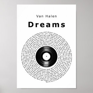 Dreams Vinyl Record Song Lyric Wall Art Print